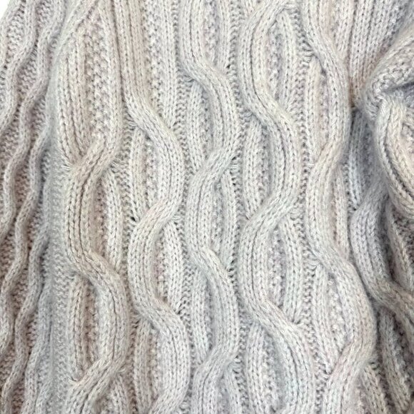 Pilcro Cable Knit Sweater Purple Turtleneck Chunky Medium - Picture 8 of 12